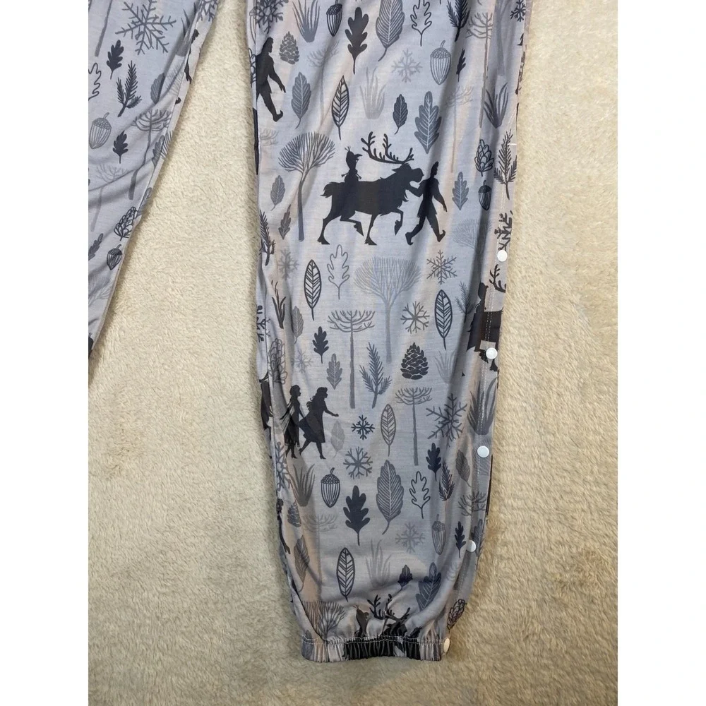Disney Frozen Starlight Pajama Pants Women's X-Large Lounge Gray Leg Buttons - Picture 5 of 8